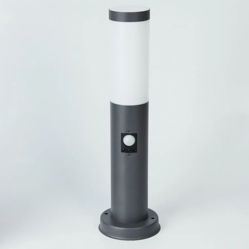 Borne Lumineuse Sessa Anthracite, 1 Lumiere, Detecteur De Mouvement