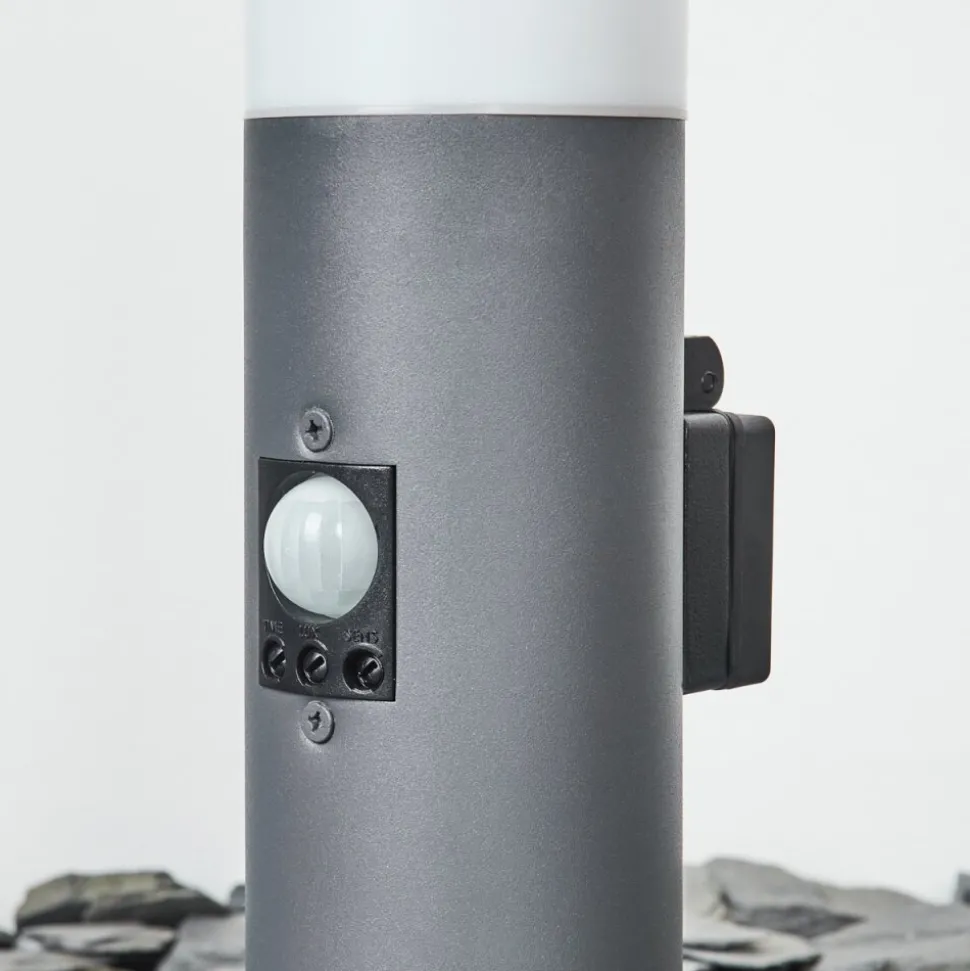 Borne Lumineuse Sessa Anthracite, 1 Lumiere, Detecteur De Mouvement