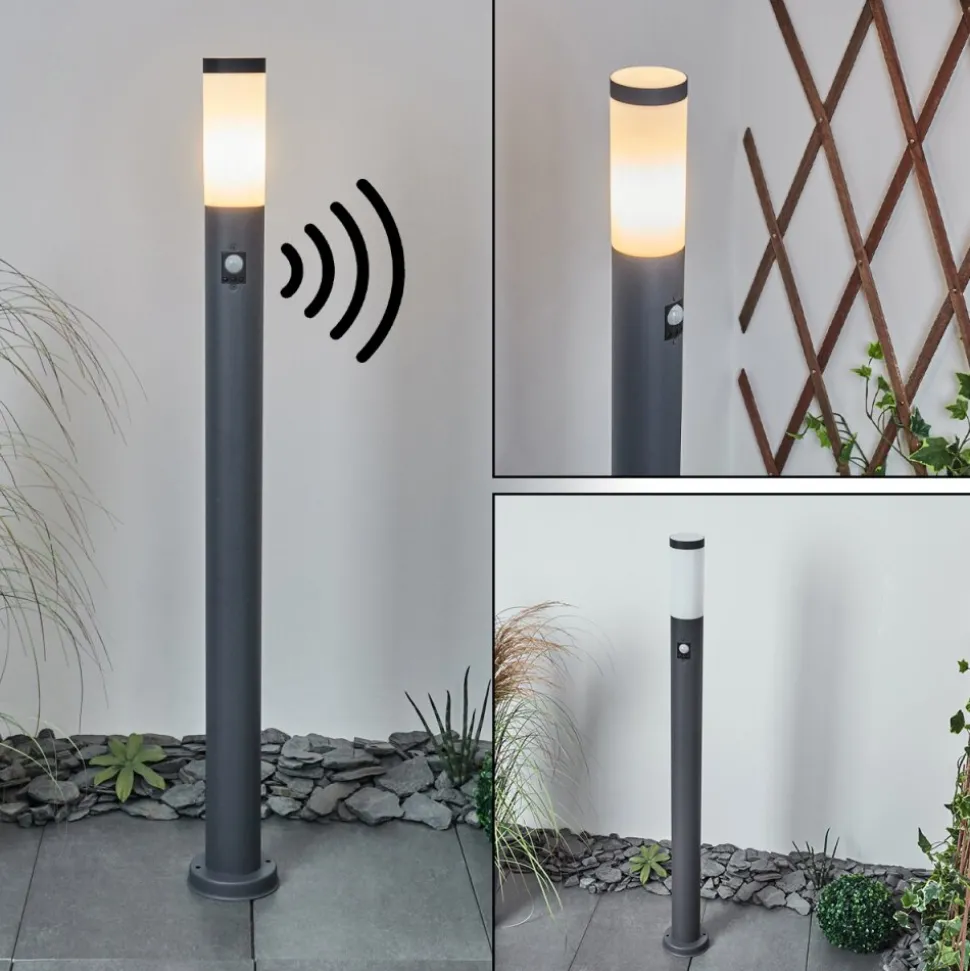 Borne Lumineuse Sessa Anthracite, 1 Lumiere, Detecteur De Mouvement