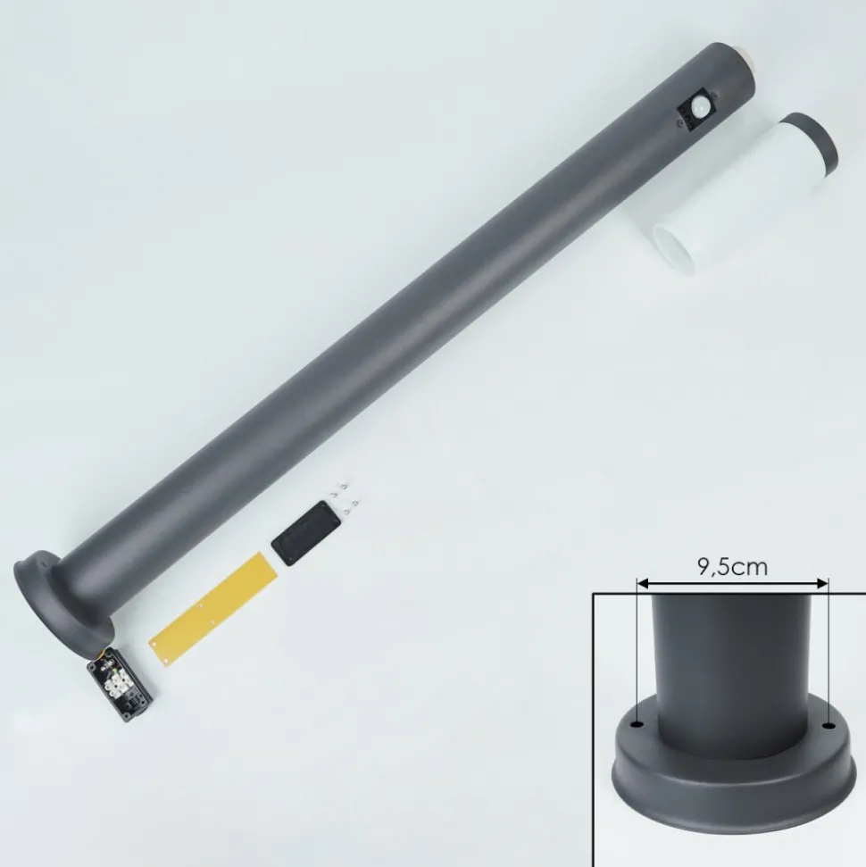 Borne Lumineuse Sessa Anthracite, 1 Lumiere, Detecteur De Mouvement