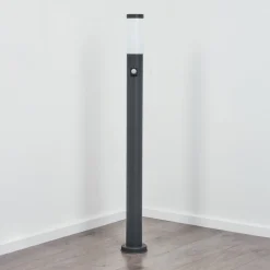 Borne Lumineuse Sessa Anthracite, 1 Lumiere, Detecteur De Mouvement