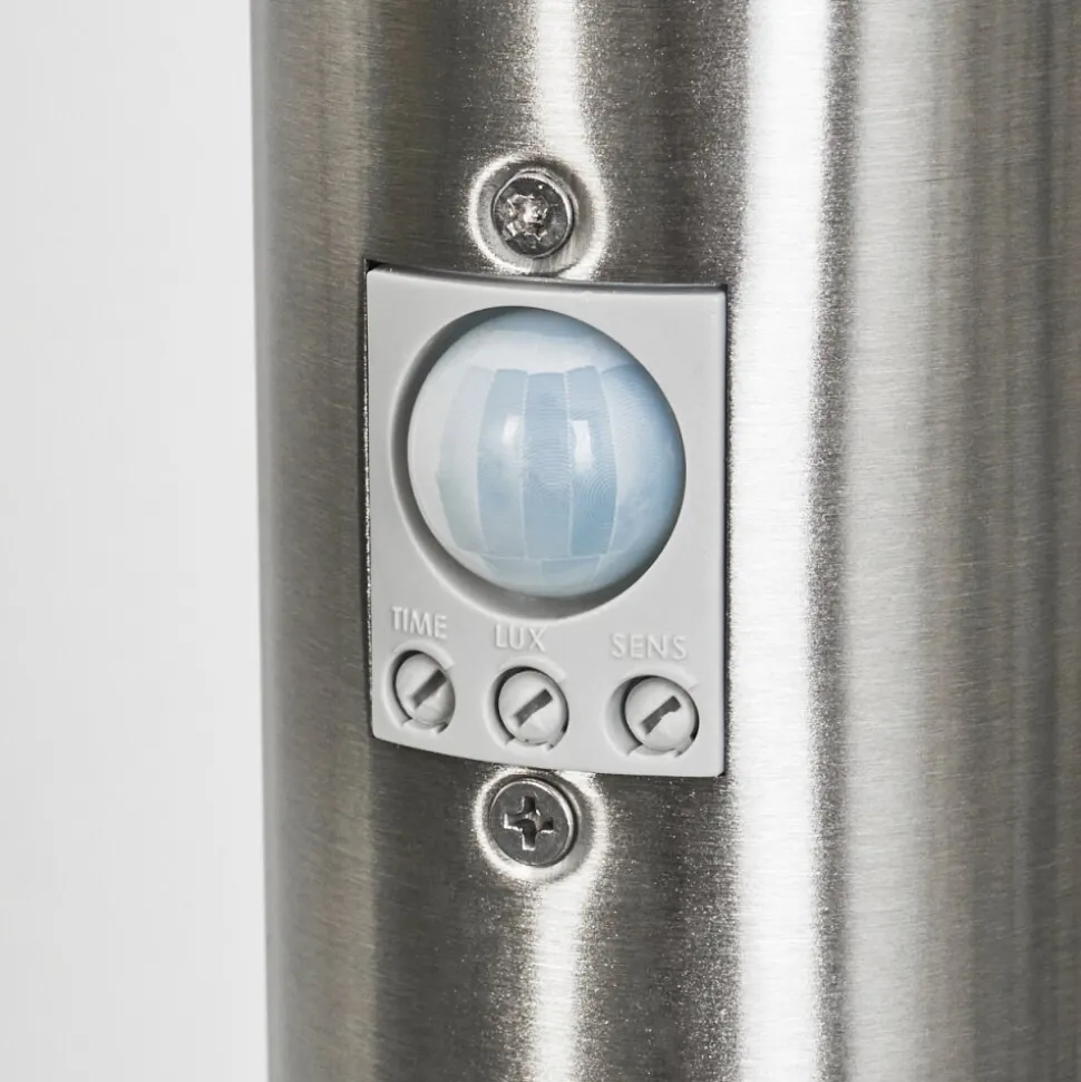 Borne Lumineuse Sessa Nickel Mat, 1 Lumiere, Detecteur De Mouvement