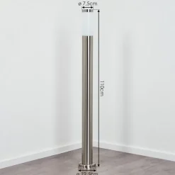 Borne Lumineuse Sessa Nickel Mat, 1 Lumiere
