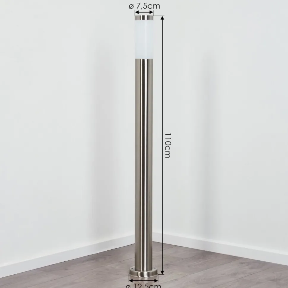 Borne Lumineuse Sessa Nickel Mat, 1 Lumiere