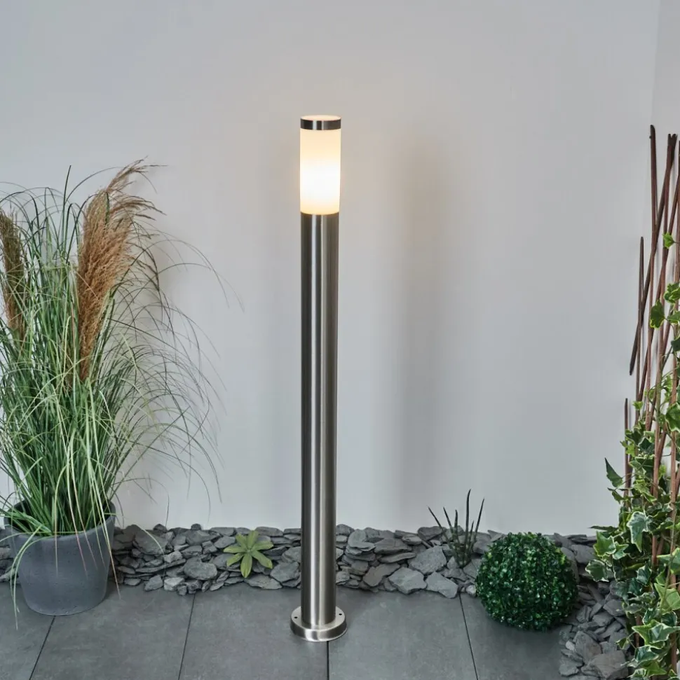 Borne Lumineuse Sessa Nickel Mat, 1 Lumiere
