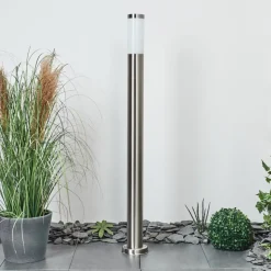 Borne Lumineuse Sessa Nickel Mat, 1 Lumiere