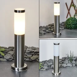 Borne Lumineuse Sessa Nickel Mat, 1 Lumiere