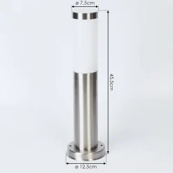 Borne Lumineuse Sessa Nickel Mat, 1 Lumiere