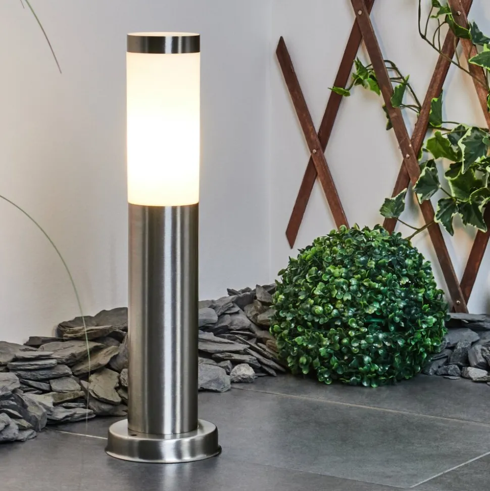 Borne Lumineuse Sessa Nickel Mat, 1 Lumiere