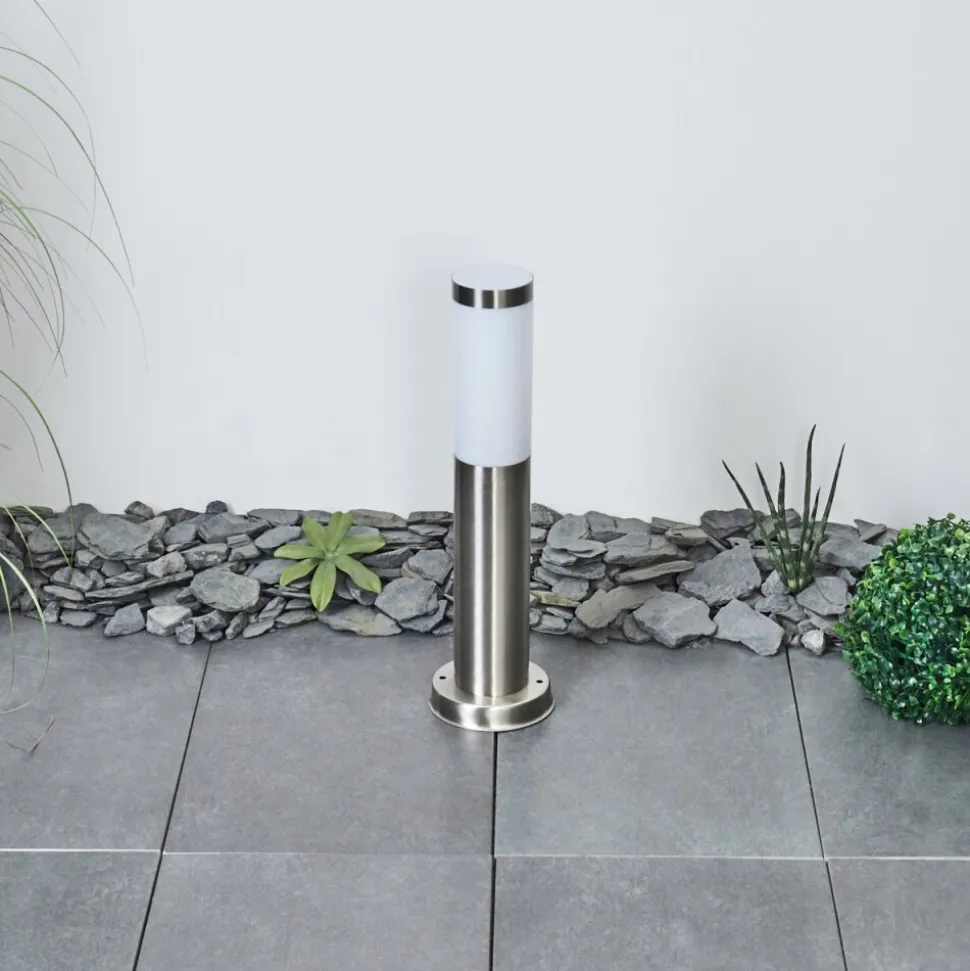 Borne Lumineuse Sessa Nickel Mat, 1 Lumiere