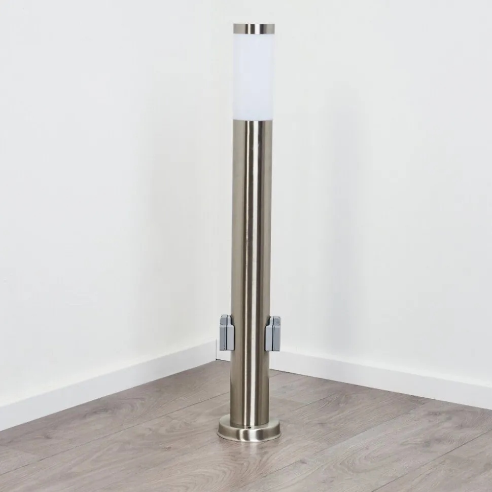 Borne Lumineuse Sessa Nickel Mat, 1 Lumiere