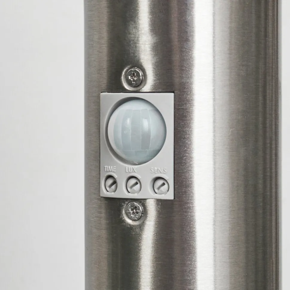 Borne Lumineuse Sessa Nickel Mat, 1 Lumiere, Detecteur De Mouvement