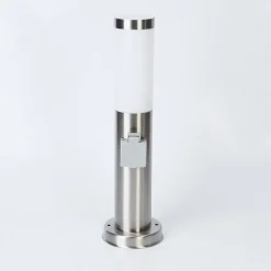 Borne Lumineuse Sessa Nickel Mat, 1 Lumiere
