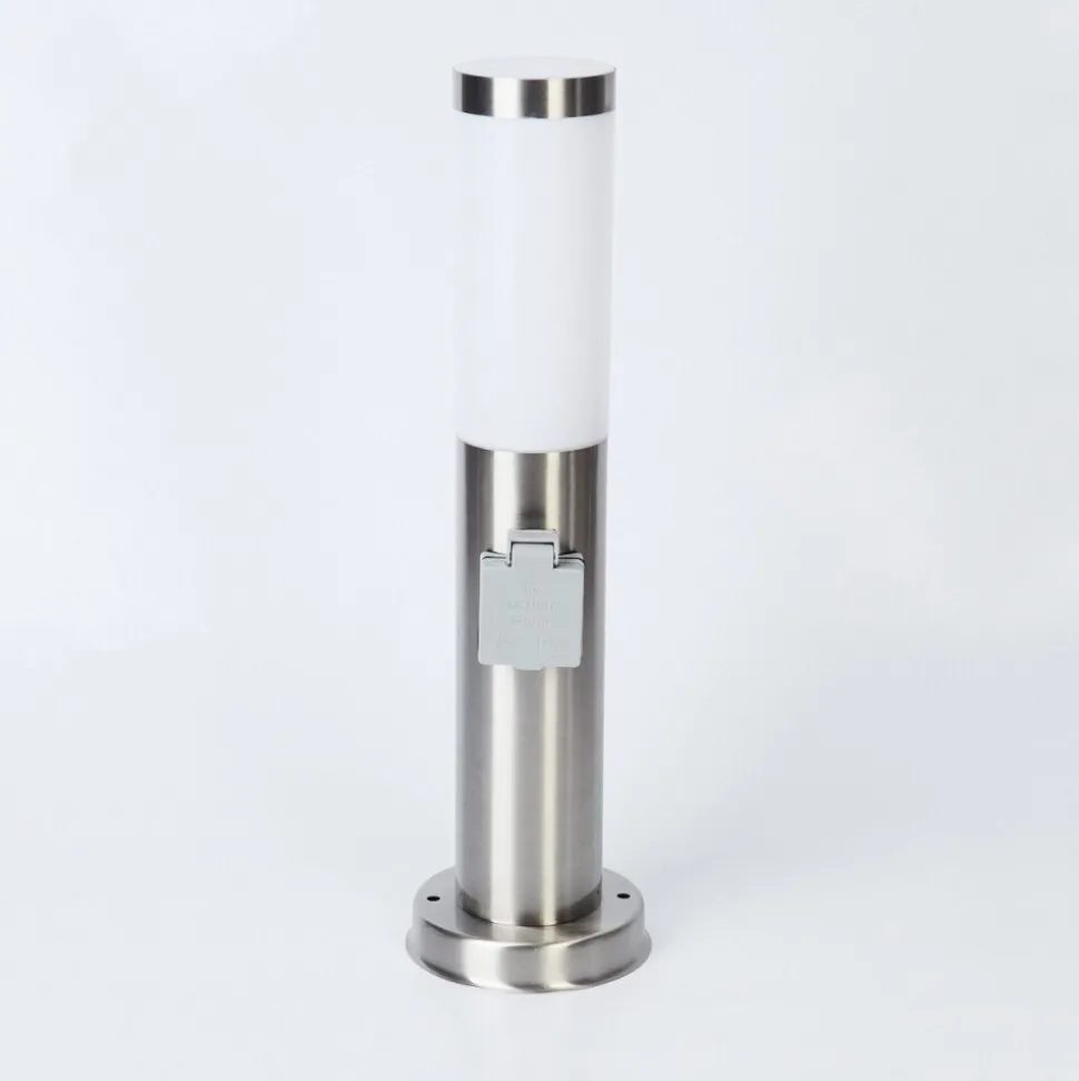 Borne Lumineuse Sessa Nickel Mat, 1 Lumiere