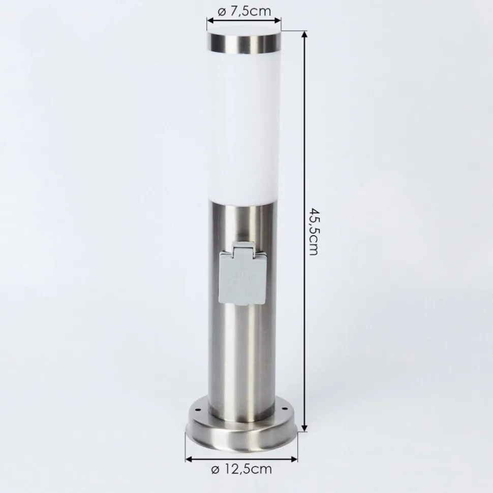 Borne Lumineuse Sessa Nickel Mat, 1 Lumiere