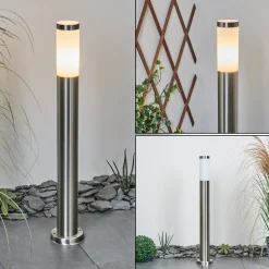 Borne Lumineuse Sessa Nickel Mat, 1 Lumiere
