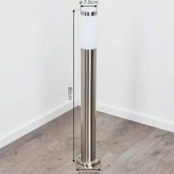 Borne Lumineuse Sessa Nickel Mat, 1 Lumiere