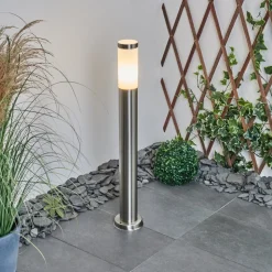 Borne Lumineuse Sessa Nickel Mat, 1 Lumiere