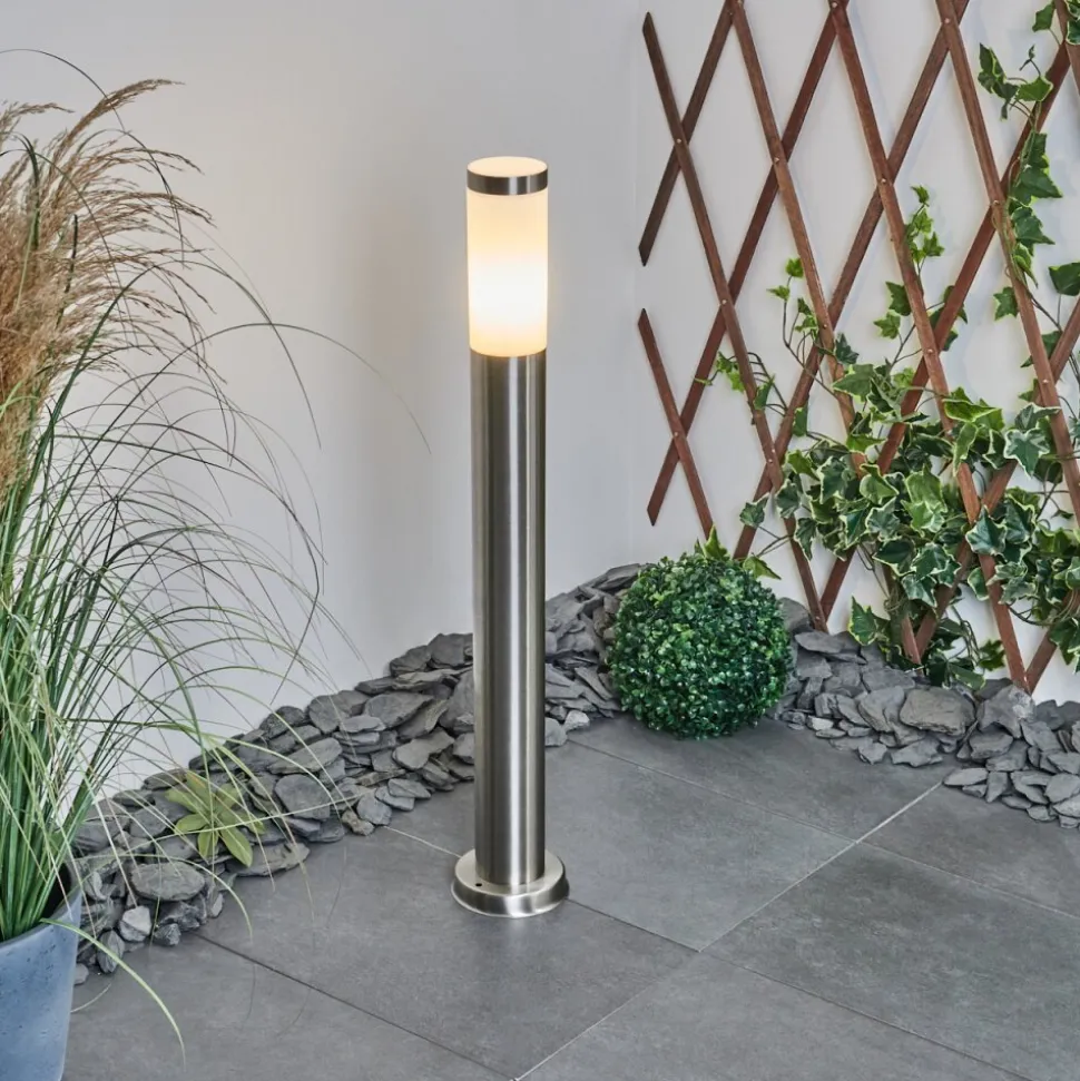 Borne Lumineuse Sessa Nickel Mat, 1 Lumiere