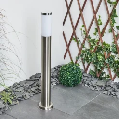 Borne Lumineuse Sessa Nickel Mat, 1 Lumiere