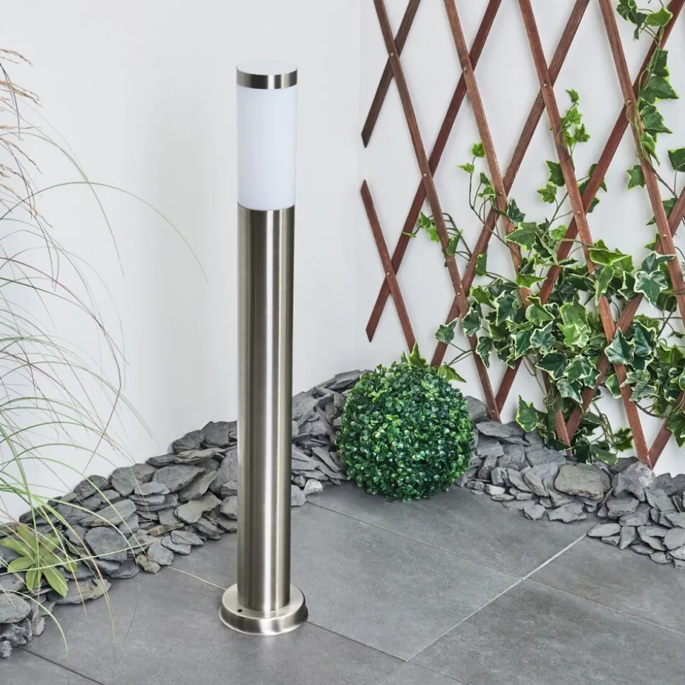 Borne Lumineuse Sessa Nickel Mat, 1 Lumiere