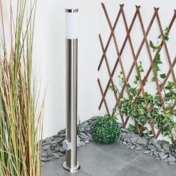 Borne Lumineuse Sessa Nickel Mat, 1 Lumiere