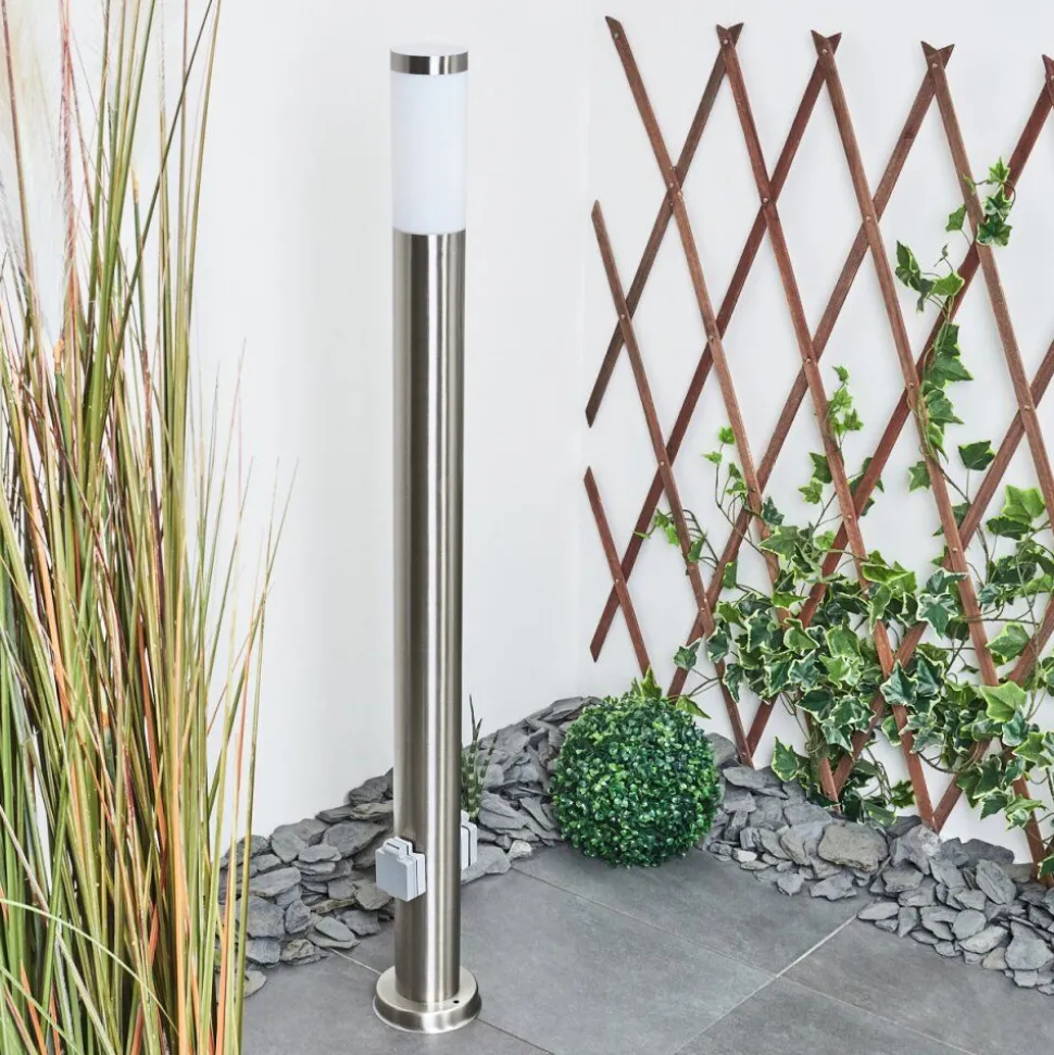 Borne Lumineuse Sessa Nickel Mat, 1 Lumiere