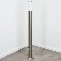 Borne Lumineuse Sessa Nickel Mat, 1 Lumiere