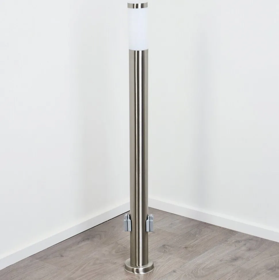 Borne Lumineuse Sessa Nickel Mat, 1 Lumiere