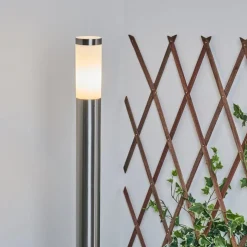 Borne Lumineuse Sessa Nickel Mat, 1 Lumiere
