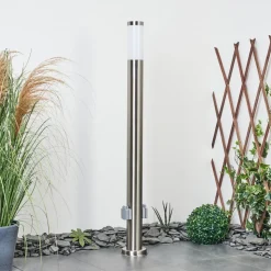 Borne Lumineuse Sessa Nickel Mat, 1 Lumiere