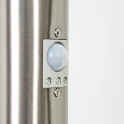 Borne Lumineuse Sessa Nickel Mat, 1 Lumiere, Detecteur De Mouvement