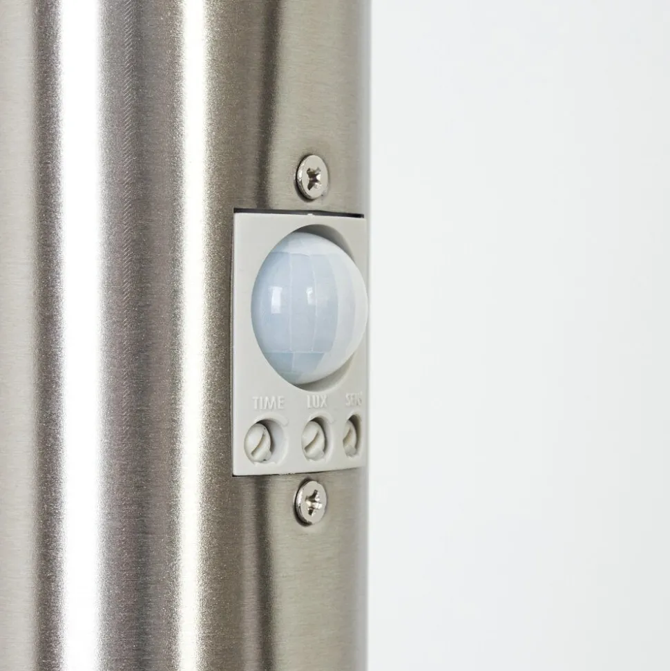 Borne Lumineuse Sessa Nickel Mat, 1 Lumiere, Detecteur De Mouvement