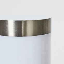 Borne Lumineuse Sessa Nickel Mat, 1 Lumiere, Detecteur De Mouvement