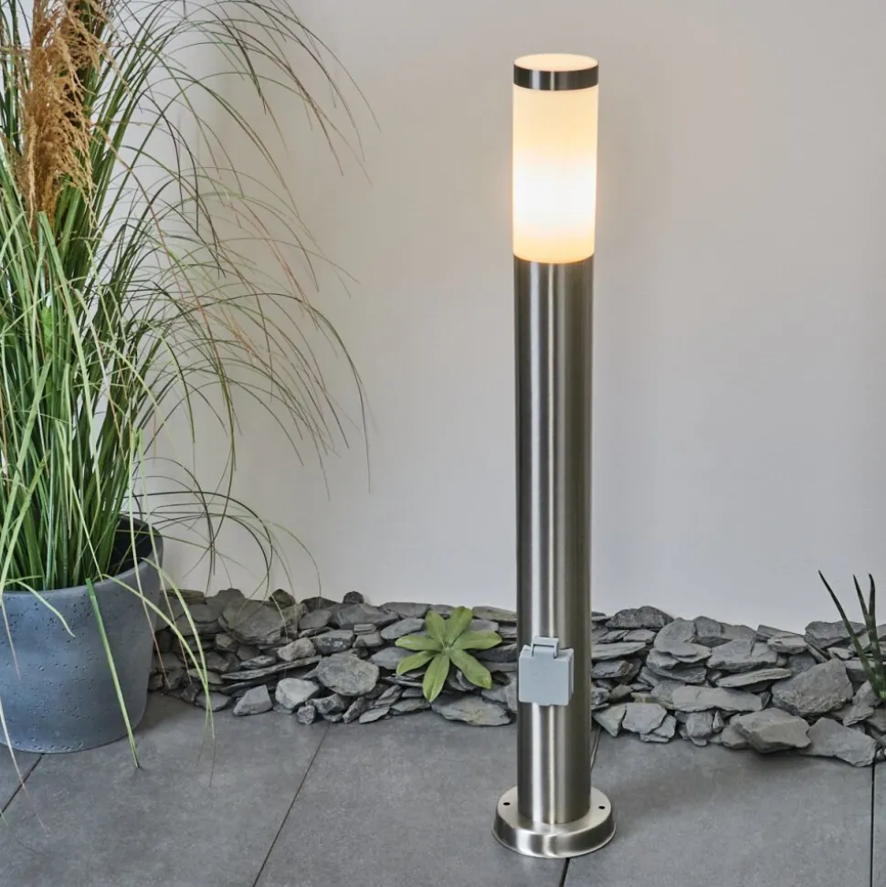 Borne Lumineuse Sessa Nickel Mat, 1 Lumiere