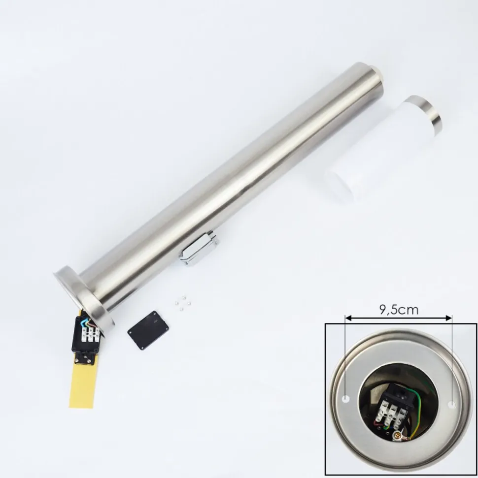 Borne Lumineuse Sessa Nickel Mat, 1 Lumiere