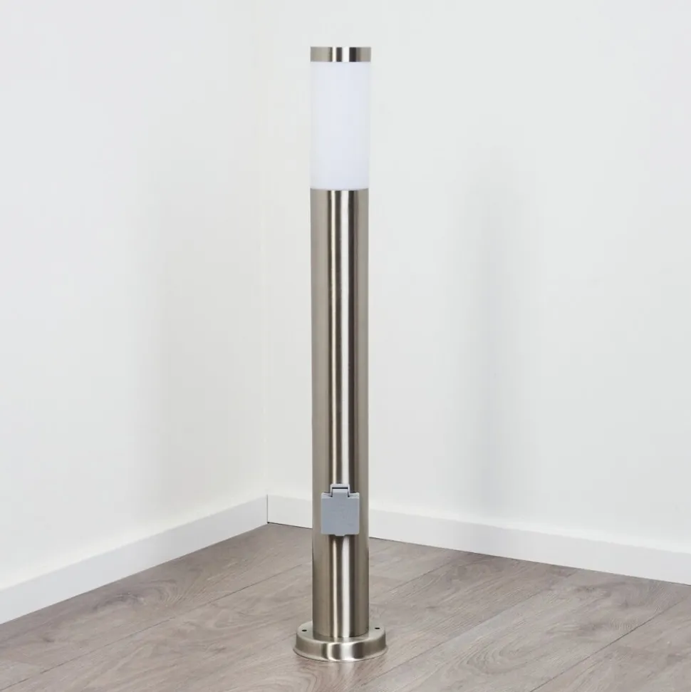 Borne Lumineuse Sessa Nickel Mat, 1 Lumiere