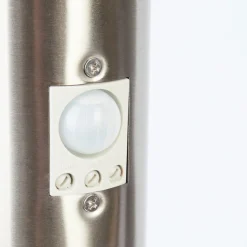 Borne Lumineuse Sessa Nickel Mat, 1 Lumiere, Detecteur De Mouvement