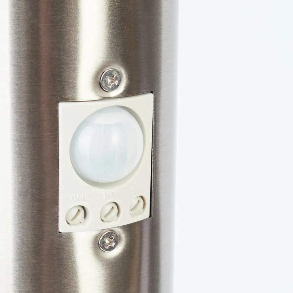Borne Lumineuse Sessa Nickel Mat, 1 Lumiere, Detecteur De Mouvement