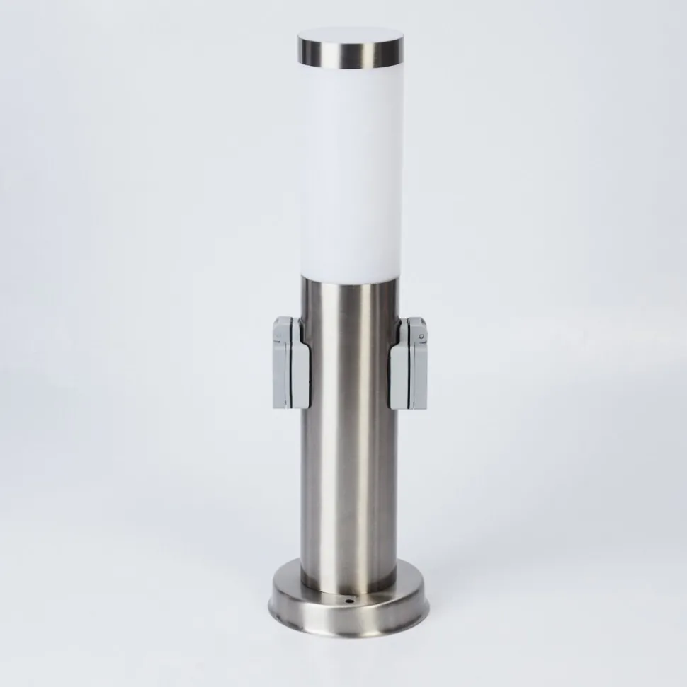 Borne Lumineuse Sessa Nickel Mat, 1 Lumiere