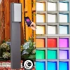 Borne Lumineuse Skove Led Anthracite, 1 Lumiere, Changeur De Couleurs