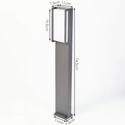 Borne Lumineuse Skove Led Anthracite, 1 Lumiere, Changeur De Couleurs