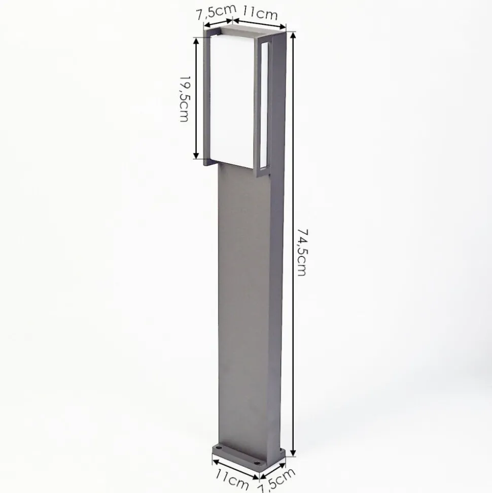 Borne Lumineuse Skove Led Anthracite, 1 Lumiere, Changeur De Couleurs