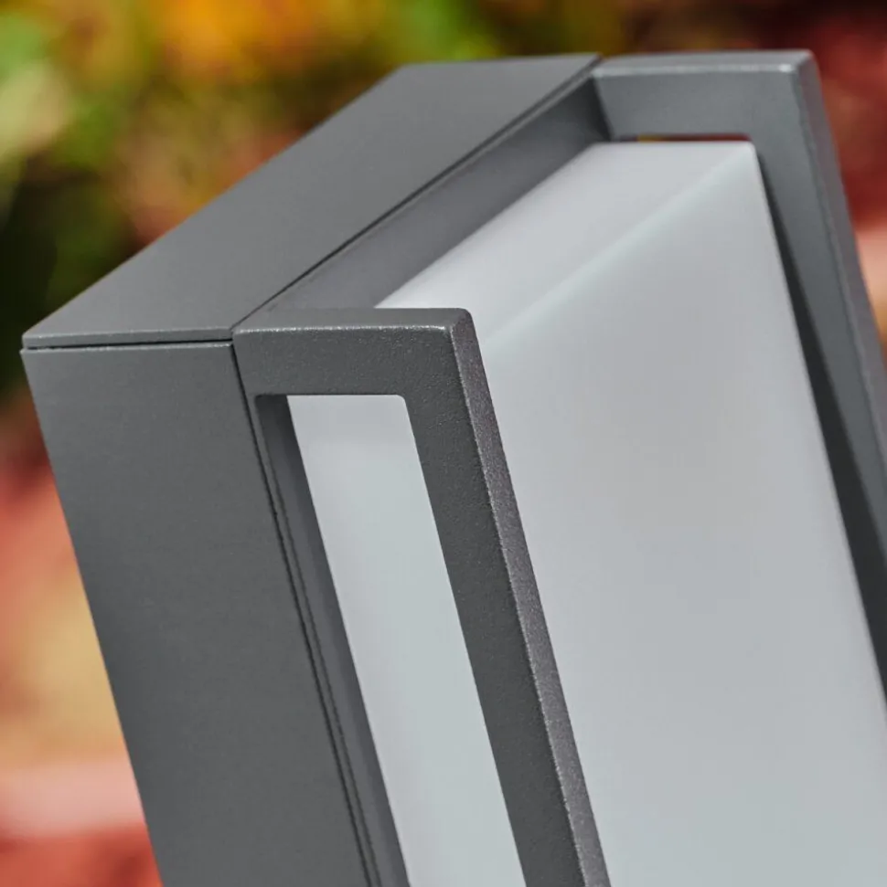 Borne Lumineuse Skove Led Anthracite, 1 Lumiere, Changeur De Couleurs