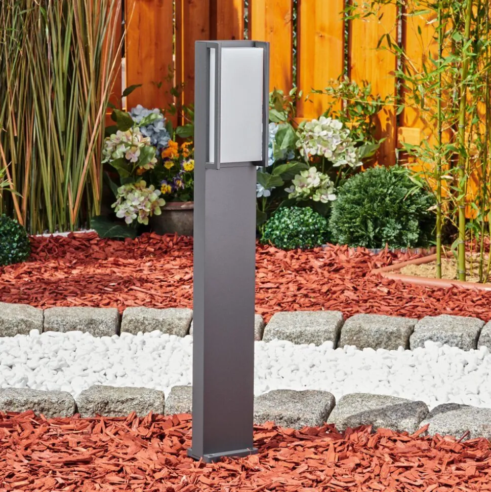 Borne Lumineuse Skove Led Anthracite, 1 Lumiere, Changeur De Couleurs