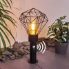 Borne Lumineuse Solda Noir, 1 Lumiere, Detecteur De Mouvement