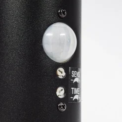 Borne Lumineuse Solda Noir, 1 Lumiere, Detecteur De Mouvement