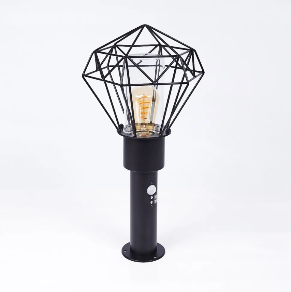 Borne Lumineuse Solda Noir, 1 Lumiere, Detecteur De Mouvement