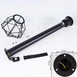 Borne Lumineuse Solda Noir, 1 Lumiere, Detecteur De Mouvement