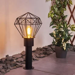 Borne Lumineuse Solda Noir, 1 Lumiere